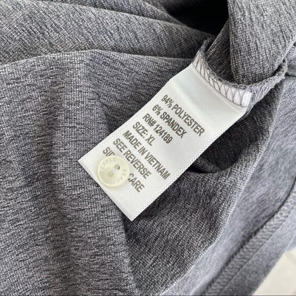 Pebble Beach Women’s Grey V-Neck PerformanceGolf Polo Shirt Size XL - Picture 5 of 6